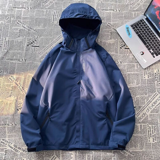 
Men's 2024 new summer thin outdoor three-in-one jacket soft shell mountain climbing suit for women windproof mountaineering 6628 black [men's style] M