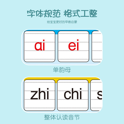 cindybaby小学生学习挂图套装识字全套幼儿童墙贴宝宝认字一年级数字拼音 拼音挂图（带四线）