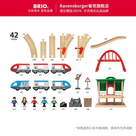 BRIO Basic Luxury Set Suédois qualité train voie de construction jouet bloc de construction modèle cadeau pour enfants 3 ans + 33512-train série train électrique ensemble de luxe