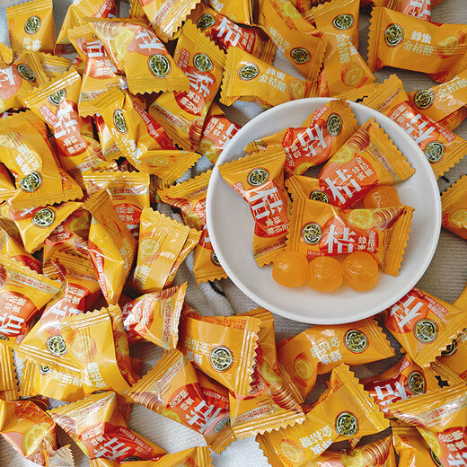 Hsu Fuji Honey Kumquat Sugar Candy New Year's Goods Wedding Candy Snacks Snacks Wedding Snacks Candy Gifts 500g*Bulk