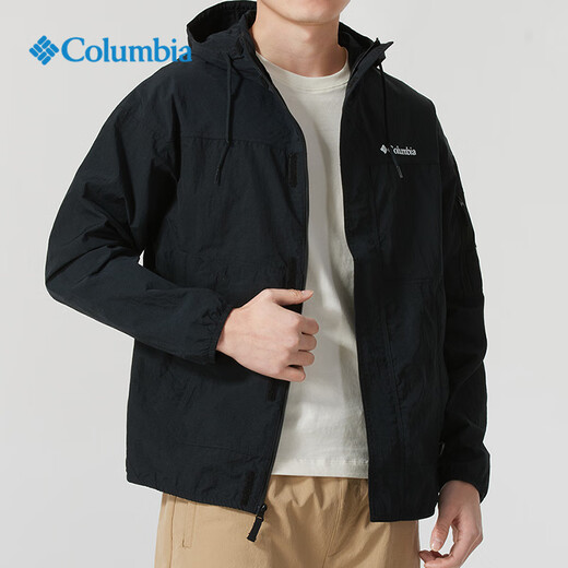 Columbia Columbia Veste masculine 2025 printemps Nouvelle veste de randonnée hydrofuge de sport extérieure WE4839 011 / Black L / 180