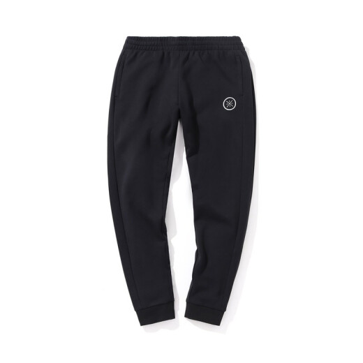 Li-ning (LI-NING) China Li-ning sports pants, trousers, clothing, men's knitted pants, leggings, basketball casual pants, slim sweatpants black/Wade-regular (recommended by the store manager) L (175/80A)
