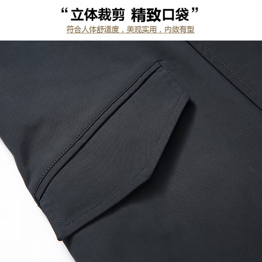 弗朗西保罗（FULANLE PAULO）春装风衣男中长款英伦风修身双排扣休闲西装大衣百搭上衣外套男装 灰色 170/M