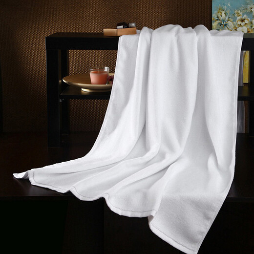 Hotel beauty foot bath club pure white thickened water-absorbent adult large towel white bath towel 500g 21 shares hotel 70*140cm
