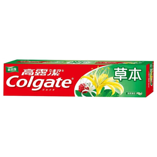 高露洁草本牙膏140g家庭套装清爽薄荷清新口气清洁口腔金银花 1支