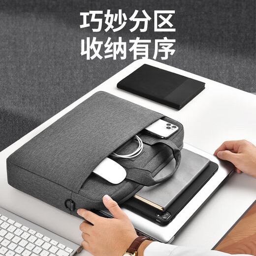 British laptop bag shoulder handbag 17.3-inch business large-capacity water-repellent office bag