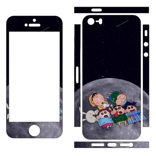 膜鹿堂适用适用iPhone5S彩膜前后苹果SE钢化膜卡通5代后壳贴纸来图定制 苹果5/5S/SE钢SF-13882iphone