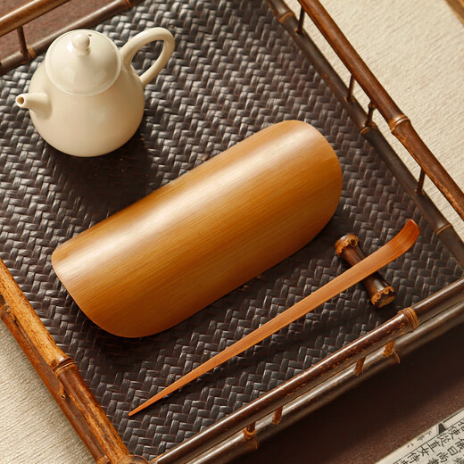 Zhumingtang bamboo tea set three-piece tea clip tea lotus tea filter tea towel holder tea set tea ceremony six gentlemen kung fu tea set accessories old bamboo Qingfeng two-piece set