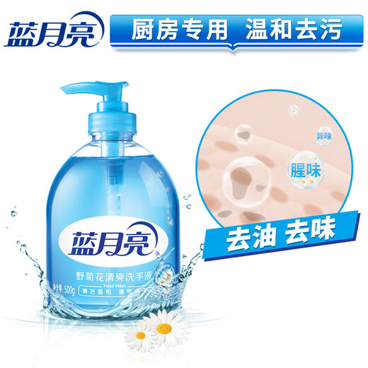 Blue Moon Hand Sanitizer Moisturizing Foam Rich Refreshing Oil Removing Odor 500g Bottle