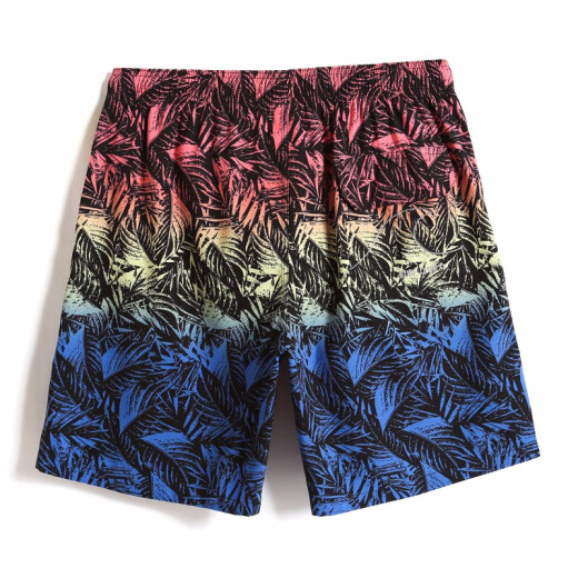 Gailang Water Park Beach Hosen Schnelltrocknen können Shorts ungezwungene große Hosen Beach Urlaubsbox Schwimmboden H1381 Gradient Leaf 3xl