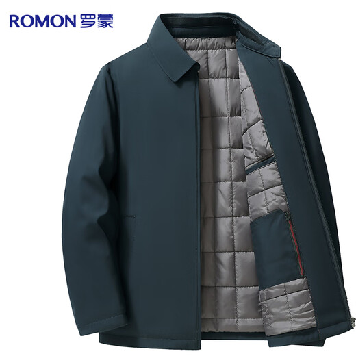 Luo Meng cotton coat men's autumn and winter cotton coat lapel thickened and warm young and middle-aged dad's cold-proof jacket cotton-padded jacket