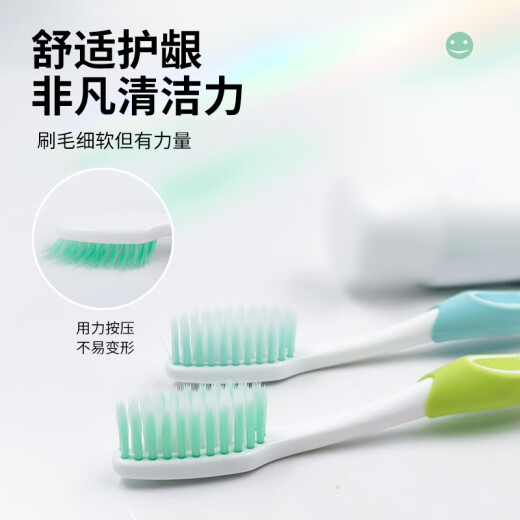 4-piece family pack of Kejiekojie soft-bristled gum-protecting toothbrushes for deep cleaning between teeth