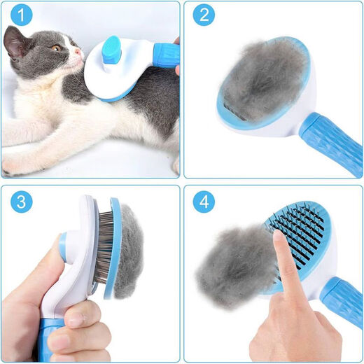 Dog hair removal comb, cat comb, dog hair cleaner, Teddy Bichon needle comb, fluffy bath, general purpose for cats and dogs | knot-opening comb, ordinary style, flea removal comb - 1