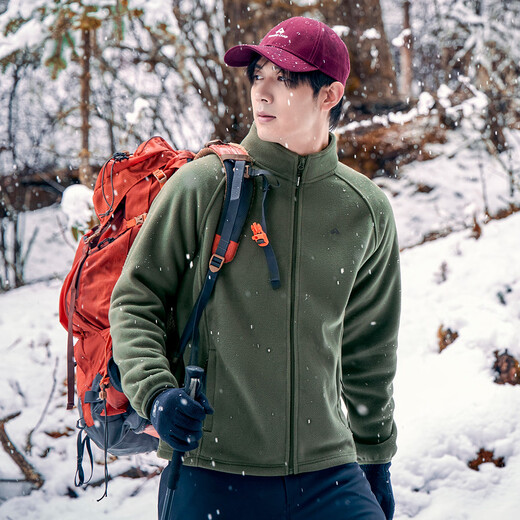 Pathfinder fleece jacket for men in autumn and winter, polar fleece jacket, thickened stand-up collar, outdoor sports hiking warm clothing