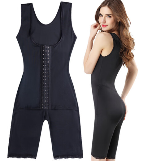 [Official] New product of the same style, thin, seamless, back-off breasted shapewear, women's tummy control, corset, one-piece vest, tight-fitting bottoming underwear, black XL, recommended weight 130-150Jin [Jin equals 0.5kg]