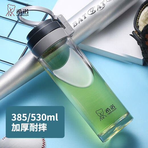 Shino PC Plastikbecher verdickte Hochtemperaturfestigkeit Tee Wasser Trennung Tasse Männer im Freien Sportwasserbecher mit Filter - hellgrau - xn6076 [Glasbecher] 695 ml