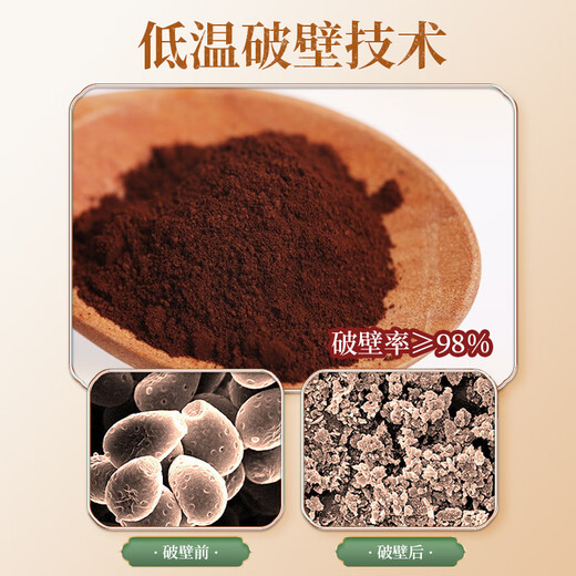 北京同仁堂破壁灵芝孢子粉胶囊 增强免疫力 灵芝孢子粉营养品 1盒