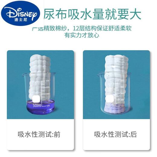 DISNEY迪士尼尿布纯棉可洗初生宝宝全棉尿戒子透气纱布尿片冬季新生婴儿 【10层精梳棉】白色10条 10片装