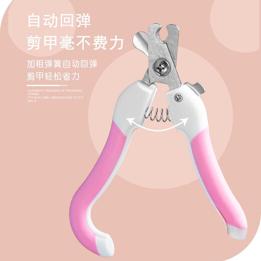 Qi Oh Cat Nail Clippers Dog Nail Clipper Pet Nail Clipper Rabbit Dog Cat Claw Trimmer Artifact Cat Supplies Blue Large + File Suitable for 8Jin Jin is equal to 0.5kg or more