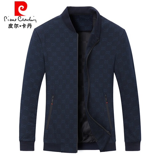 Pierre Cardin 2024 Spring and Autumn New Men's Chaqueta masculina de mediana edad y joven chaqueta de cuello de béisbol informal J9906 Negro L/175 Recomendado 120-135Jin [Jin equivale a 0.5 kg]