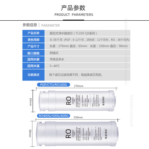 mihasga适配沁园净水器滤芯海王KRT6901/KRL3913/3915/3916/6913/净水器 KRL2003/3003/3933..【全套滤芯】