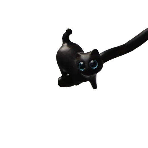 Meng Junchen ebony wood hairpin ancient style hairpin simple modern new Chinese style playful cat hair accessories wooden hairpin Hanfu cheongsam civet tree ebony hairpin one