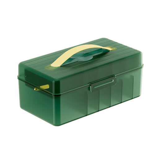 丽梵尔桌面数据线收纳神器手机充电器充电线分格整理耳机线电源线收纳盒 绿色