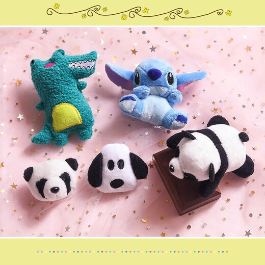 EKUSTYEE Cute Cartoon Three-dimensional Doll Plush Brooch Clothes Bag Accessories Soft Cute Creative Pin Female Pa Pa Bear Colorful Sun Flower