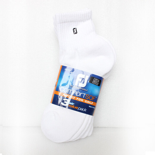 FOOTJOYFootjoy golf socks FJ men and women low socks sweat-absorbing and odor-proof golf sports towel socks 15276-Men's black short three-pair package