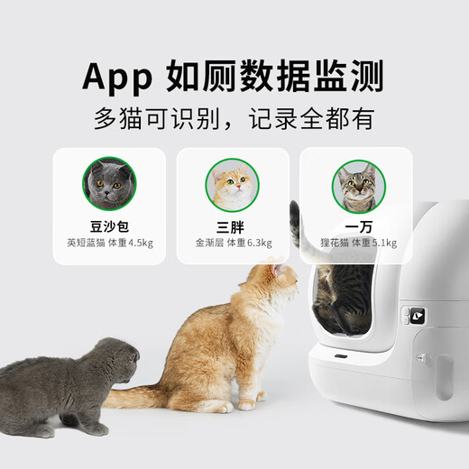 Xiaopei intelligent automatic cat litter box fully automatic cat toilet MAX2 electric poop shovel machine, open one-click sand replacement and odor isolation MAX 2-Smart family portrait