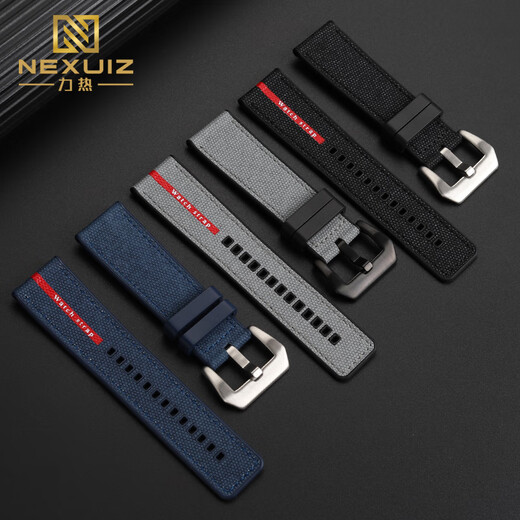 
Nexuiz adapted to Panerai stealth PAM1391/1565 Luna Rossa series nylon rubber watch strap 22 24 26mm grey original line silver buckle 26mm (interface width)