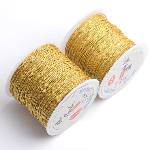 Suodie Golden No. 72 0.8mm Jade Thread DIY Braided Bracelet Hand Rope Matching Thread for the Runaway Princess Golden Broom Gold Wire Gold No. 72 Jade Thread 10 meters/roll