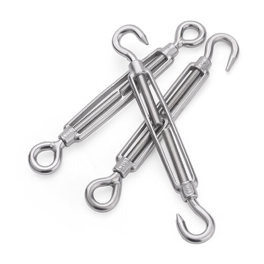 JINGGONG 304 stainless steel turnbuckle screw tensioner wire rope tightener rope tightener turnbuckle bolt M8 (OC type)