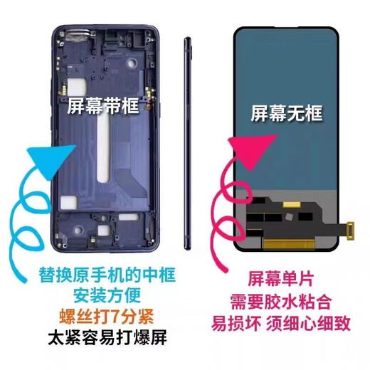 Jingfang [Pure Original] OnePlus 12 12r Assemblage d'écran 1 + 11 11r LCD OnePlus 8 9 10 8t9r Touch 8pro Affichage 9pro 10pro 6 7pro Écran mobile Mobile OnePlus 8T Assemblage d'écran [High Flash HD Support Face Motword Unlocking]