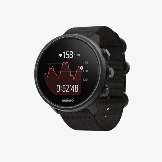 Suunto Suunto 9 Baro flagship multi-functional outdoor sports watch GPS mountaineering swimming smart heart rate watch carbon black titanium version/Charcoal Black