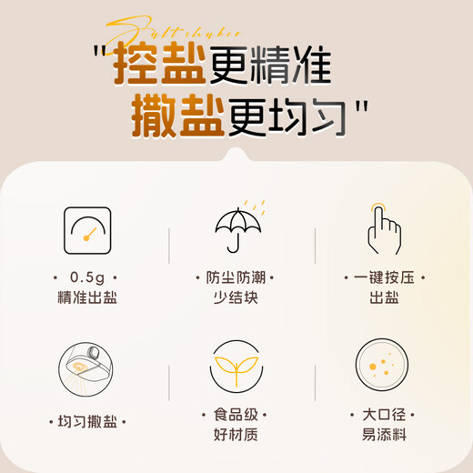 Bear Seasoning Box Quantitative Salt Shaker Seasoning Box Seasoning Box Controlled Salt Shaker Salt Bottle Seasoning Bottle 180ml CX-JW008