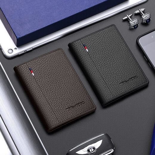 Williampolo Paul Mini Card Bag Men's Onuine Leather Ultra-Thin Small Sertifice Case Case Лицензии на кожаный корпус высокий клад
