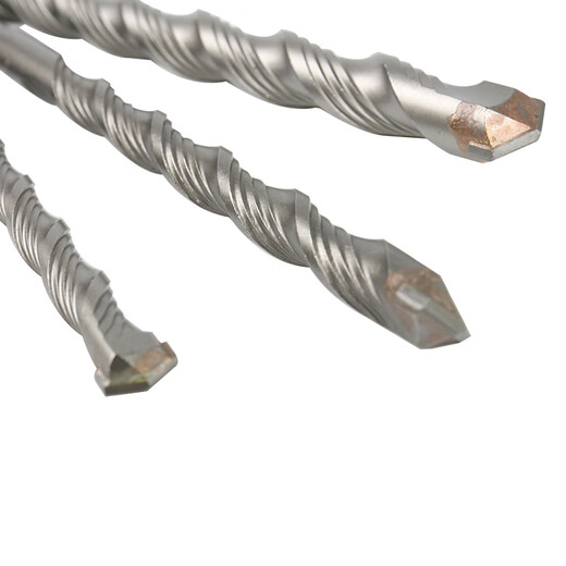 Devon impact drill electric hammer drill bit round shank two-pit two-slot drill bit four-pit concrete wall drill bit stone hole 6_110mm single