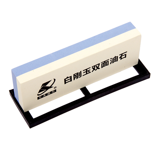 卡夫威尔  双面油石 磨刀石 家用打磨油石条 带防滑底座 白刚玉400+1000目双面 H2687A
