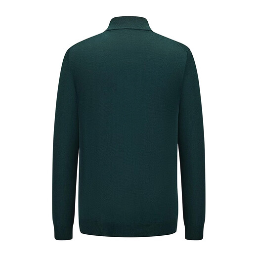 [Jijia] Winter warm and thick 100% pure wool cardigan men's zipper knit sweater jacket Green 175/L
