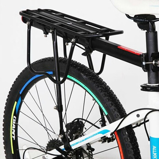Gluekind bicycle rear seat rack can carry people, quick-release tail rack, universal luggage rack, cycling bicycle accessories, mountain bike rear rack, aluminum alloy passenger rear seat rack [load bearing 120Jin [Jin equals 0.5kg]] length 55CMx width 14.5CM