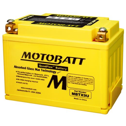 
MOTOBATT Triumph Street Triple 675 765 660 S R RS Frog Prince Motorcycle Battery 12v MBTX9U 12v10.5Ah
