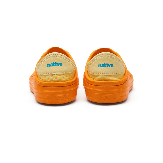 Native Children's Crocs Jeffery Series Outdoor Beach Sandals Lightweight Breathable Sports Shoes Slippers Baotou Children's Shoes Autumn Orange | Light Yellow Size 29