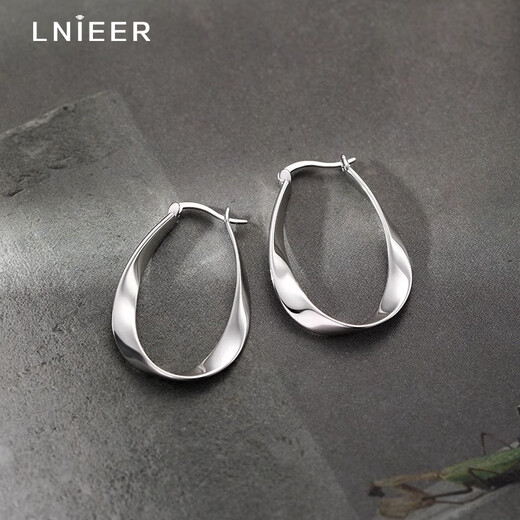 Lnieer925 Silver Needle Möbius Earrings Niche Earrings New 2025 New Earrings Earrings Women's High-end Earrings 925 Silver Needle Möbius Earrings (Price of Two)