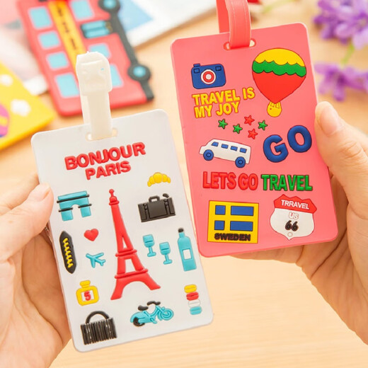 Xianxiansen luggage tag suitcase straps travel tag boarding pass suitcase packing with cartoon hanging tag shipping pass boarding pass - Xiaozai