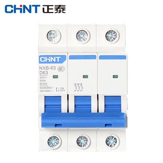 Chint NXB-63-3P-D63 industrial circuit breaker overload air switch small circuit breaker 3P D type 63A