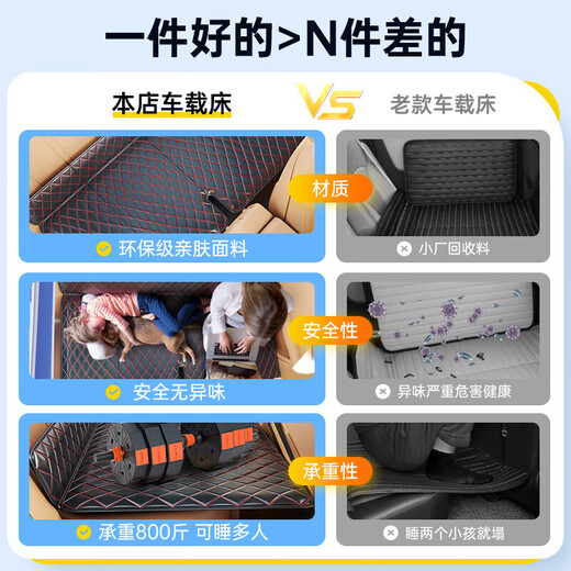 智国者车载床垫非充气后排睡垫车用折叠床汽车后座车上睡觉神器轿车suv