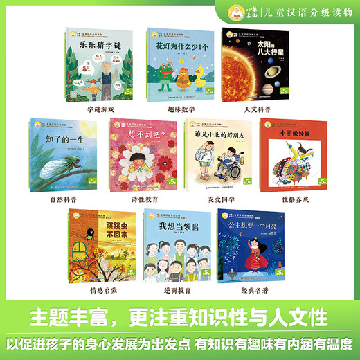 L'ensemble complet de matériel de lecture chinois gradué pour les enfants sur les agneaux, 123456 de grade, cartes d'alphabétisation de 2e et 3e année, livres d'images, livre de son, puissance de lecture, jeu, livres d'images, transition de l'école primaire, maternelle préscolaire Matériel pédagogique, école primaire, livres de la classe de l'éducation précoce [10 volumes dans le total]