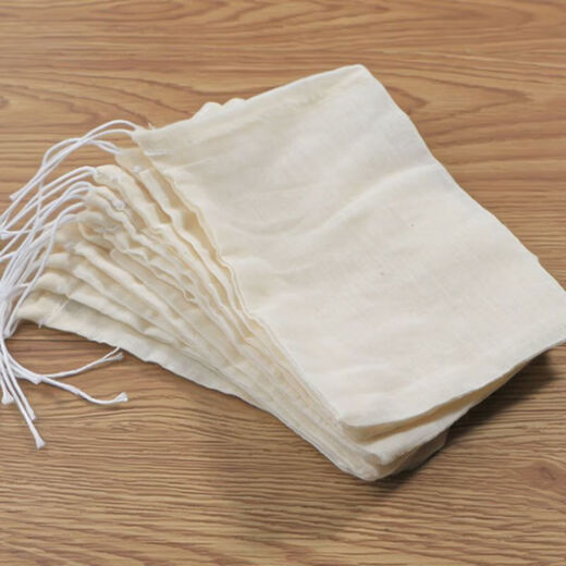 Edible cotton filter bag, slag separator bag, Chinese medicine packaging cloth bag, material bag, brine bag, foot medicine bag, gauze bag, premium fine mesh, 30*40 cm, 10 pieces