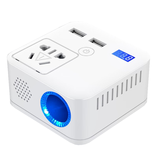 LamKo Che Pu Car Inverter 12V/24V to 220V Universal Multifunctional High Power Transformer Booster Socket Power Conversion 12V to 220V 150W Black or White Randomly Delivered